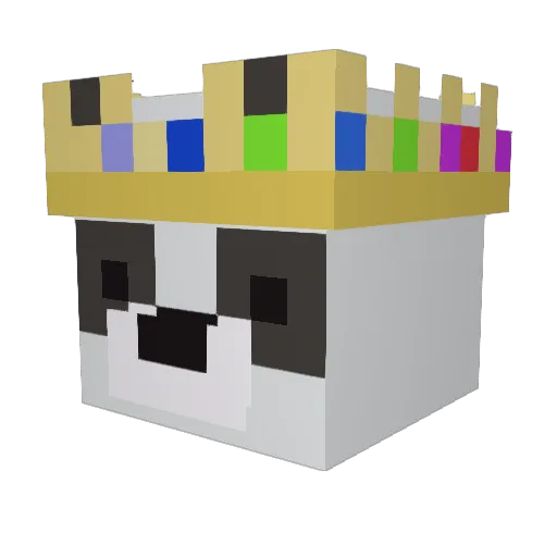 PandaPancakes_ Minecraft avatar head, 3D render