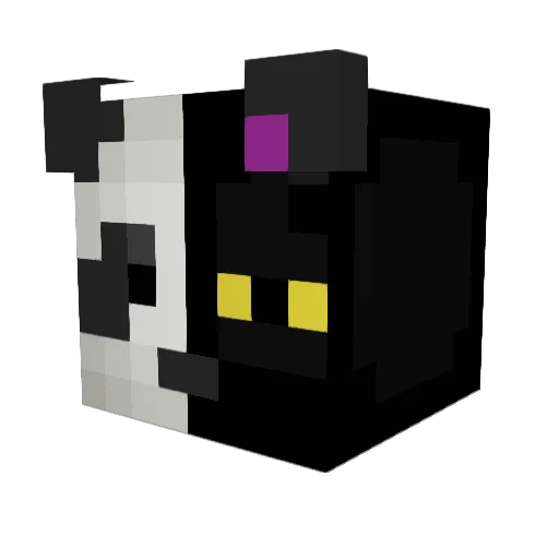 PandaPanther13 Minecraft avatar head, 3D render