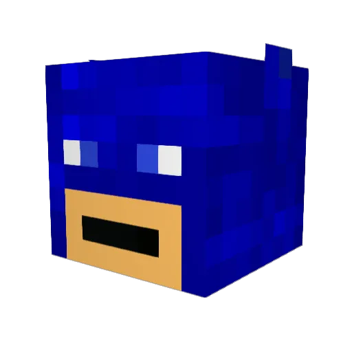 PandaPianist Minecraft avatar head, 3D render