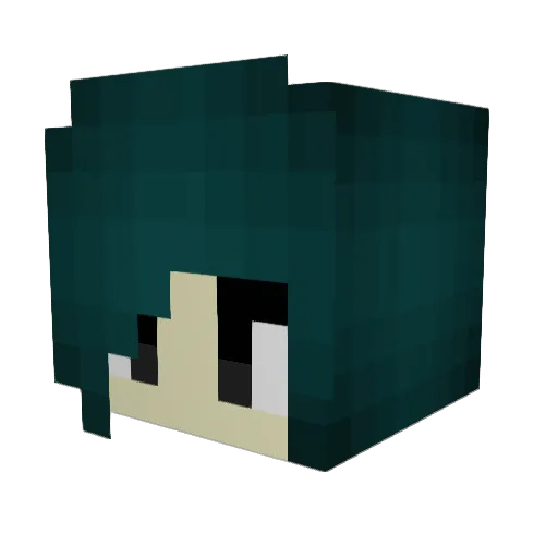 PandaPuffff Minecraft avatar head, 3D render