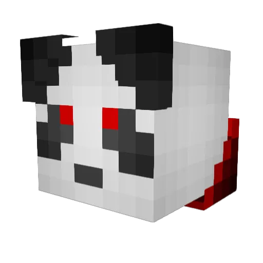 PandaRed999 Minecraft avatar head, 3D render