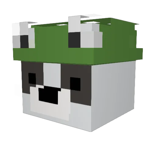 PandaSachi Minecraft avatar head, 3D render