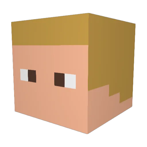 PandaSbire Minecraft avatar head, 3D render