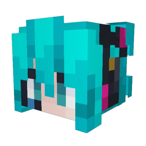 PandaScrub Minecraft avatar head, 3D render
