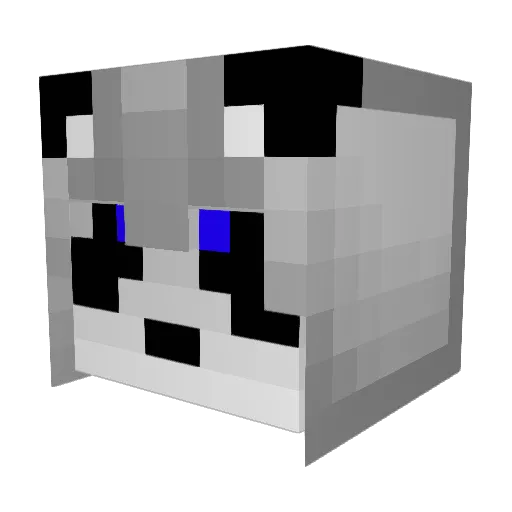 PandaSwagg3 Minecraft avatar head, 3D render