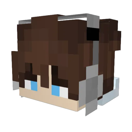 PandaTexAxe Minecraft avatar head, 3D render