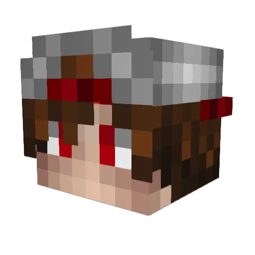 PandaUlan Minecraft avatar head, 3D render