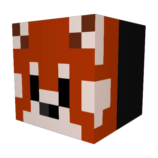PandaVert44 Minecraft avatar head, 3D render
