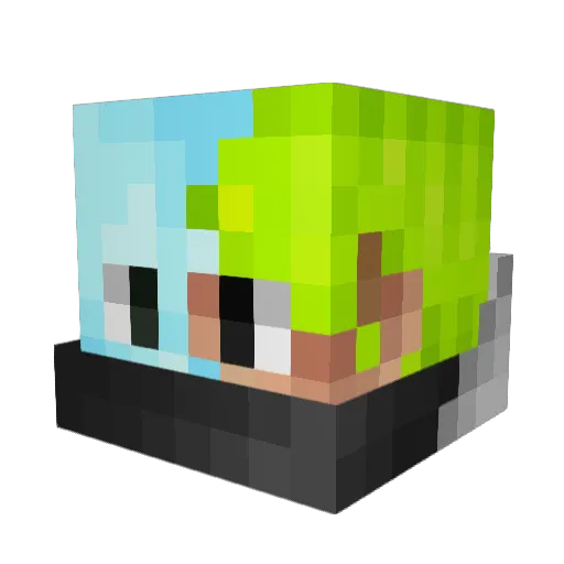 PandaWasntHere Minecraft avatar head, 3D render