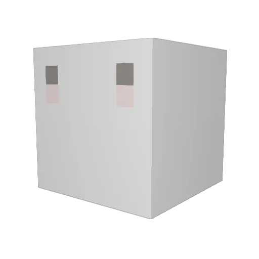 PandaWest80 Minecraft avatar head, 3D render
