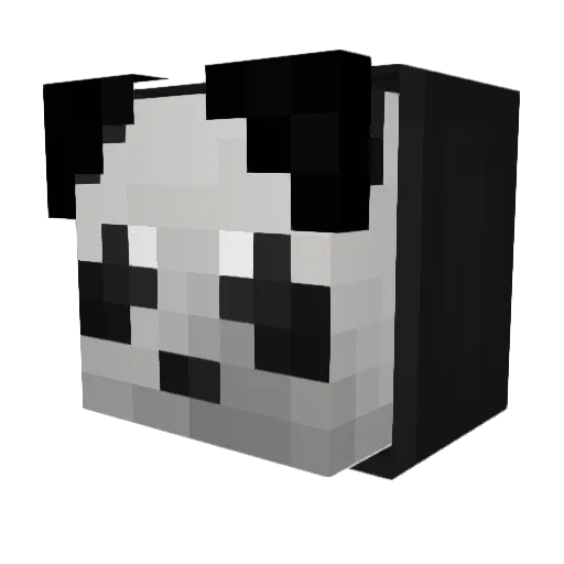 PandaWhisperer Minecraft avatar head, 3D render