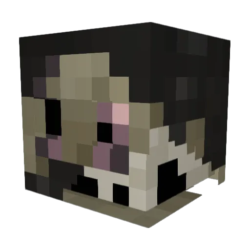 PandaX7 Minecraft avatar head, 3D render