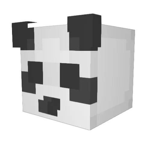 PandaZRE Minecraft avatar head, 3D render