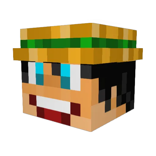 Panda_Chow Minecraft avatar head, 3D render