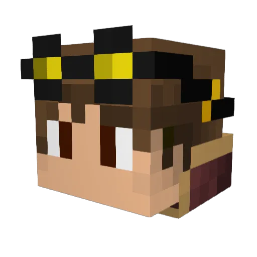 Panda_Gameing Minecraft avatar head, 3D render
