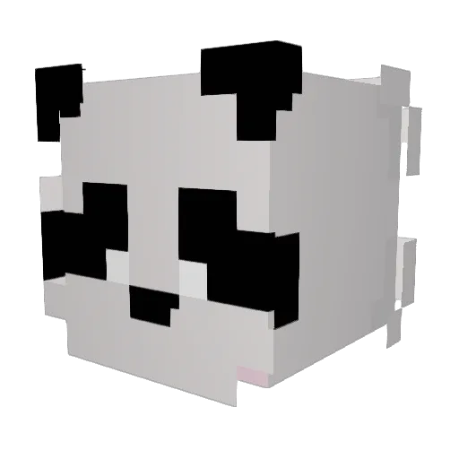 Panda_Girl01 Minecraft avatar head, 3D render