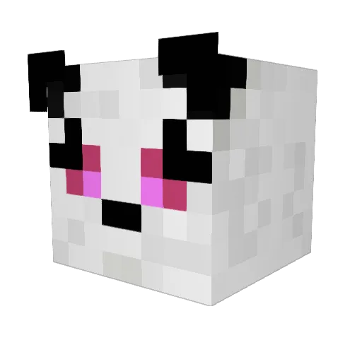 Panda_Rose Minecraft avatar head, 3D render