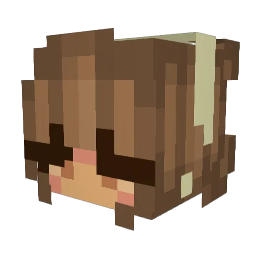 Panda_X0 Minecraft avatar head, 3D render