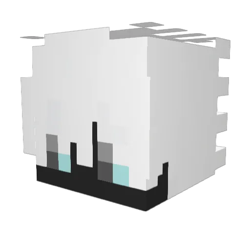 Panda_X_ Minecraft avatar head, 3D render