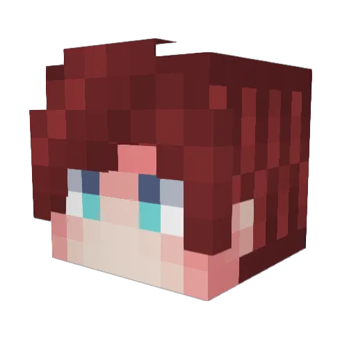 Panda_YT_ Minecraft avatar head, 3D render