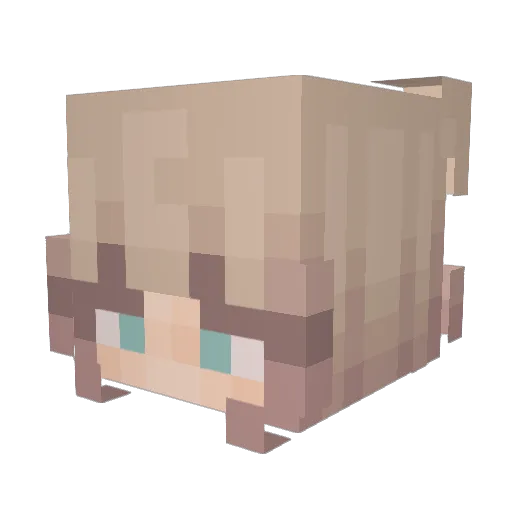 Panda___Corn Minecraft avatar head, 3D render