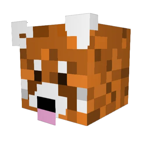 Panda___Roux Minecraft avatar head, 3D render