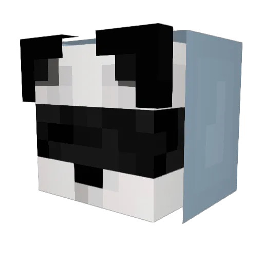 PandaaSmash Minecraft avatar head, 3D render