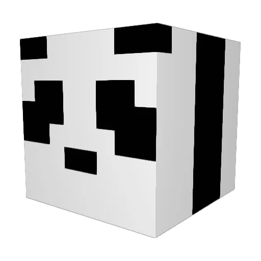 Pandaaa12345 Minecraft avatar head, 3D render