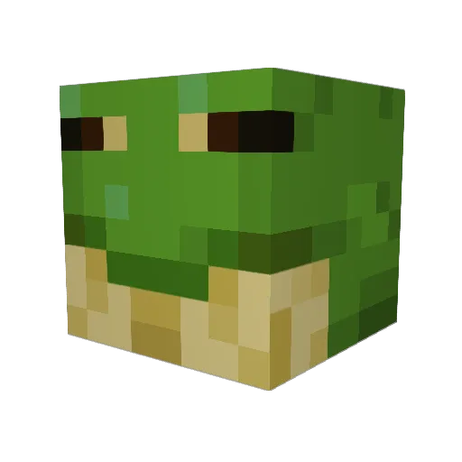 Pandaaahh Minecraft avatar head, 3D render