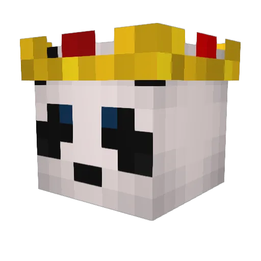 Pandab333 Minecraft avatar head, 3D render