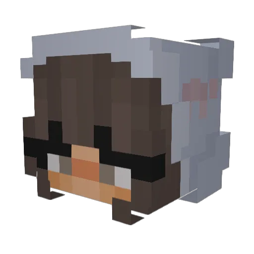 Pandabear96 Minecraft avatar head, 3D render