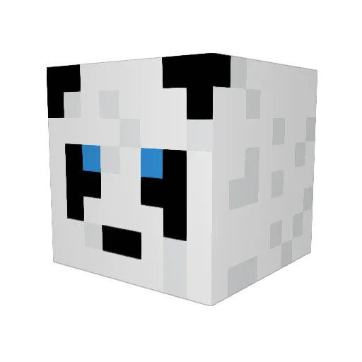 Pandabeer01 Minecraft avatar head, 3D render