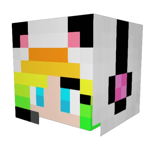 Pandaberry124 Minecraft avatar head, 3D render