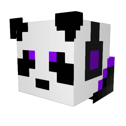 PandablitzYT Minecraft avatar head, 3D render