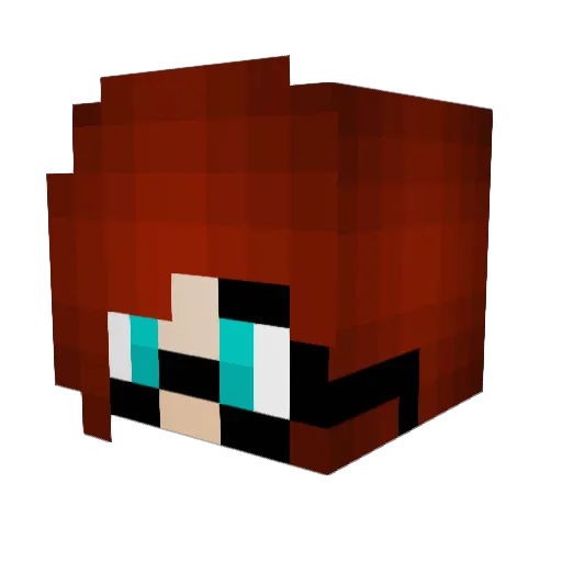 Pandacuties Minecraft avatar head, 3D render