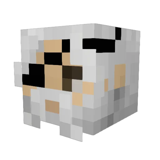 Pandadoux50 Minecraft avatar head, 3D render