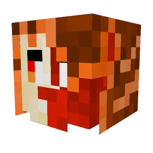 Pandae7326 Minecraft avatar head, 3D render