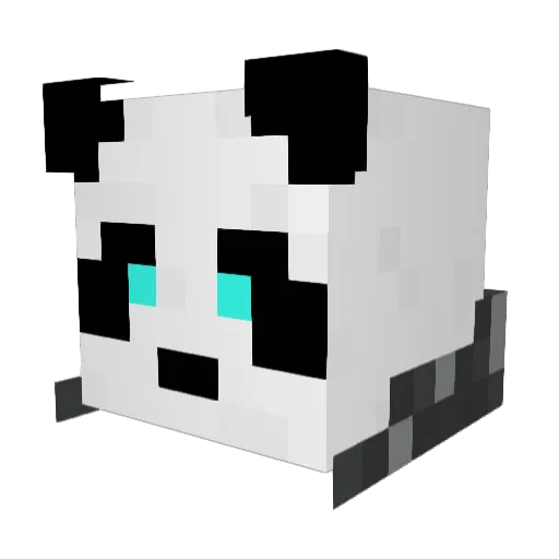 PandaisBad_ Minecraft avatar head, 3D render