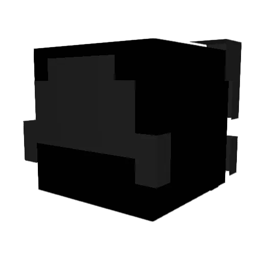 Pandaking3375 Minecraft avatar head, 3D render
