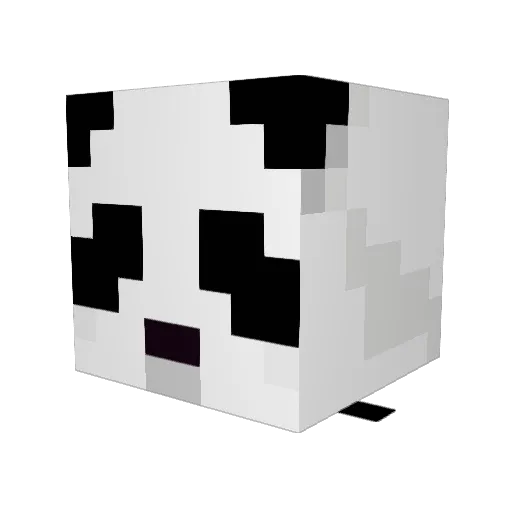Pandalena Minecraft avatar head, 3D render