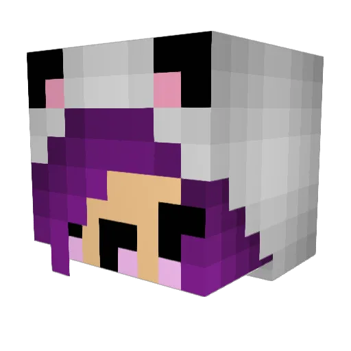 PandalieseII Minecraft avatar head, 3D render