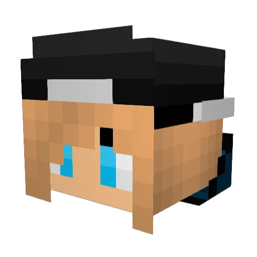 Pandamaedchen Minecraft avatar head, 3D render
