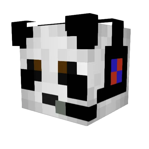 PandamanGamer Minecraft avatar head, 3D render