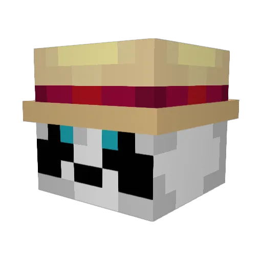 Pandano96 Minecraft avatar head, 3D render