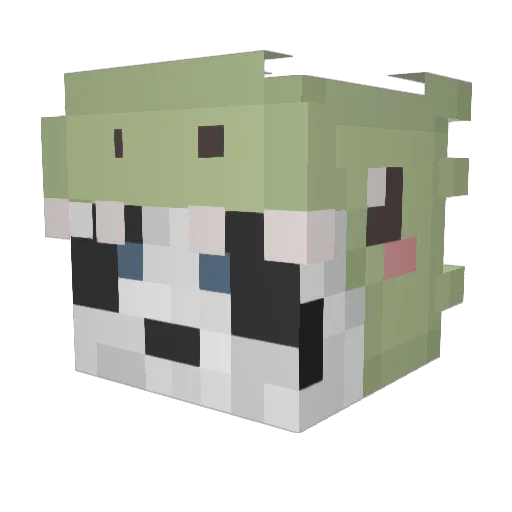 PandapawssJS Minecraft avatar head, 3D render