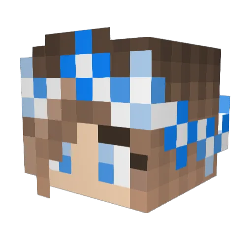 Pandaplaz23 Minecraft avatar head, 3D render