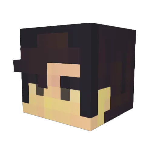 Pandareus Minecraft avatar head, 3D render