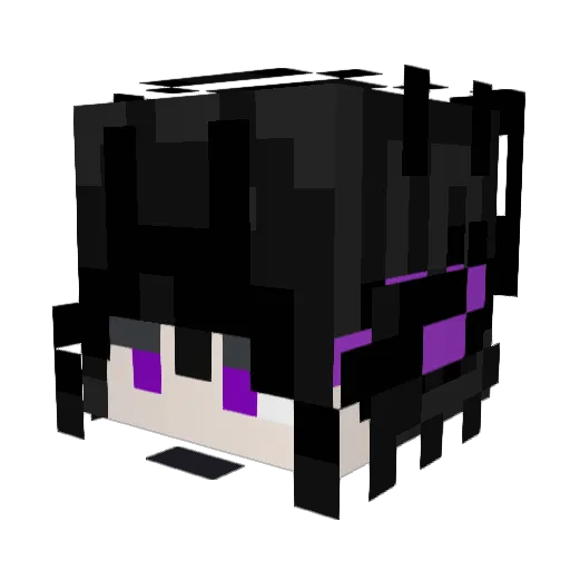 Pandargent Minecraft avatar head, 3D render