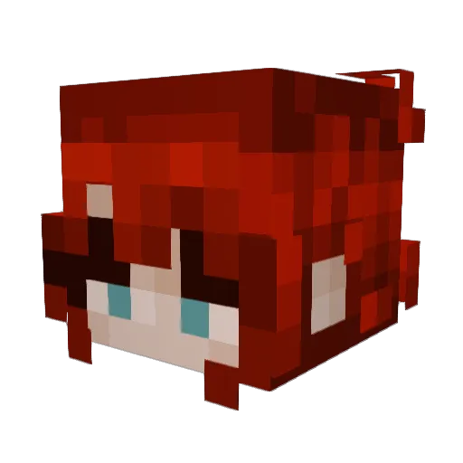 Pandas00_ Minecraft avatar head, 3D render