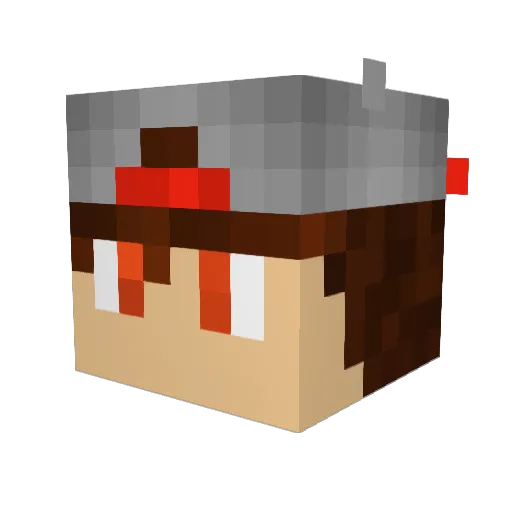 PandasLeftNut Minecraft avatar head, 3D render